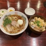 Yoi Don - ラーメンミニカツ丼セット ゆで卵トッピング1000円