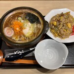 DO BORA - 鍋焼きらぁ麺＋チャーハン大盛りセット