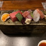 坐忘林 - 刺身　毛蟹さしみなど