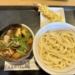 竹國 武蔵野うどん - 料理写真:肉汁うどん、海老天