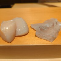 鮨 はしもと - ホタテとヒラメ