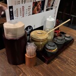 Tonkatsu Ando Yakitori An Yotsuya - テーブル上の状態