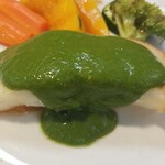 キッチン ブルー グローブ - 鮮やかな色のソース