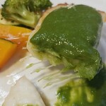 キッチン ブルー グローブ - 下をどかすと、大きなが見えてきました