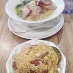 Tachibanaya - 塩チャーシュー麺にミニチャーハン