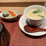 鮨政庭 - 茶碗蒸しとお新香