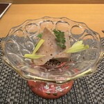 京橋 寿司 ひさ田 - あん肝のうま煮、あん肝好きにはたまらない絶品