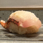 Kyoubashi Sushi Hisada - 伊豆の金目鯛はお塩で