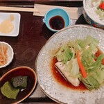 こんぶや 神楽坂 - 鮪ステーキとミニネギトロ丼