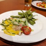 北海道イタリアン食堂 ビビデバルデムーン - ピクルス&枝豆(2023年12月)