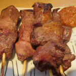 酒蔵 力 - レバーとハツを塩で