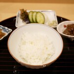 新ばし 笹田 - 「飯物」白米 2017年9月