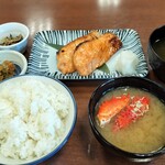 北のグルメ亭 - 鮭ハラス西京焼、ご飯セット
