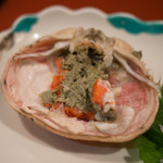 大衆割烹 善甚 - セイコ蟹の内子のアップ