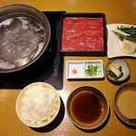 博多しゃぶしゃぶ 彩 - 牛しゃぶＡ定食