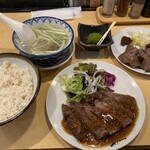 Rikyuu - 大判牛タン焼きと牛ハラミステーキ定食