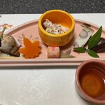 やまびこ旅館 - 料理写真:前菜七種盛り　食前酒