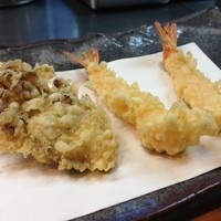てんぷら天松 日本橋店 - 才巻海老、舞茸