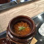 肉匠なか田 - トリュフの炊き込みご飯いくら乗せ