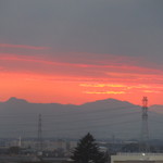 川越 若松屋 - 入店前の夕焼けです