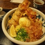 うどん うばら - ちく玉天ぶっかけ ＋ とり天ぷら