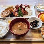 Sachi Fukuya - チキン南蛮と温野菜定食　1200円