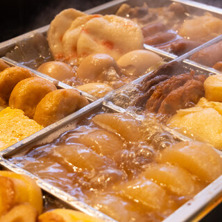 We offer dishes that make the most of oden soup stock.