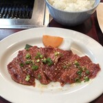 三代目 焼肉 大東園 - ◯ランチ特別価格ミスジ定食@2,200 のミスジ