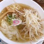 麺屋 一八 - 塩ワンタン麺（もやし増量）