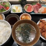 寿司・中国料理 福禄寿 - 本鮪・ホタテ・サーモンの定食