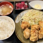 Sankyu Tori Badaishu Sakaba - 唐揚げ定食+コーラ ¥780+¥0-