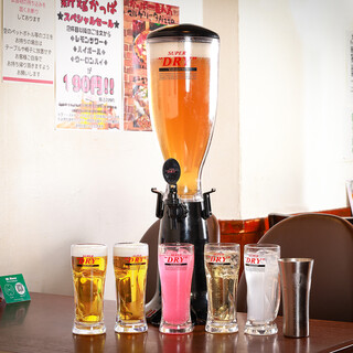 格安で多彩なお酒が楽しめる◆スーパードライ中生は259円！