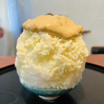 こひる庵 - 今日の味見はオレンジピール紅茶クリーム！そして青いお皿可愛いっ(๑˃̵ᴗ˂̵)