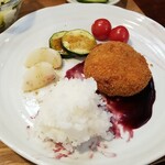 キッチン ブルー グローブ - 再び、ご飯を乗せて