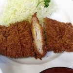 とんかつ 末吉 - カツの断面