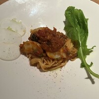 AWkitchen TOKYO 新丸ビル店 - 青森県産『野辺地カブ』のプッタネスカ ~スパゲッティーニ~ AWkitchen TOKYO 新丸ビル店 - 青森県産『野辺地カブ』のプッタネスカ ~スパゲッティーニ~