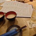 Tetsu No Ya - ハイボールとお通しの酒粕豆乳スープ
