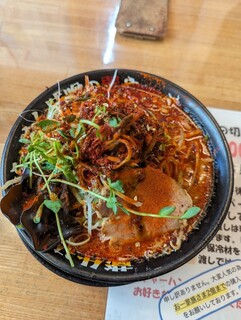 蔵仕込味噌らぁめん 味噌の巽や - 辛味噌ラーメン+痺れ+辛ネギ+大盛。