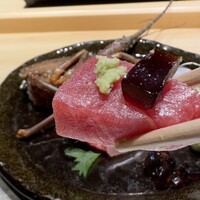 京橋 天冨良と鮨 いしい - 本マグロ、醤油のジュレで