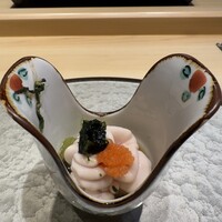 京橋 天冨良と鮨 いしい - 白子ポン酢