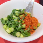 ラーメン二郎 - 待ってる間にカスタマイズ♪