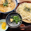 Dondon Tei - ふんわり玉子とじ天丼レギュラー麺セット。