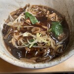 そば二十三 - 豚きのこつけ蕎麦 拡大