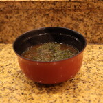 にぎり鮨 一五〇 - あおさの赤出汁