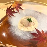 銀座 しのはら - トラフグの白子和え