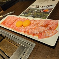 焼肉 じゅん - 太田牛三角バラのユッケ