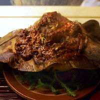 祇園 末友 - 丹波牛の朴葉焼き(2013年11月撮影)
