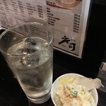 庄司 - 焼酎水割り、お通し
