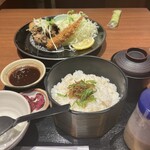 ご飯ととろろ とろ麦 - 