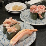 Mawaru Toyamawan Sushi Tama - かに三種盛り